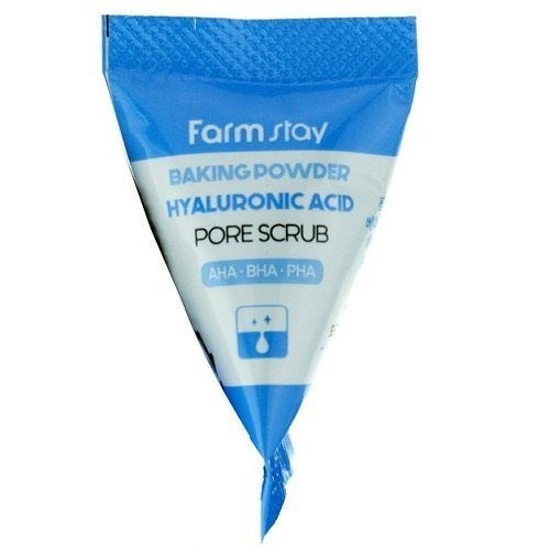 Скраб для лица в пирамидках FarmStay Baking Powder Hyaluronic Acid Pore Scrub 7g - фото 13447