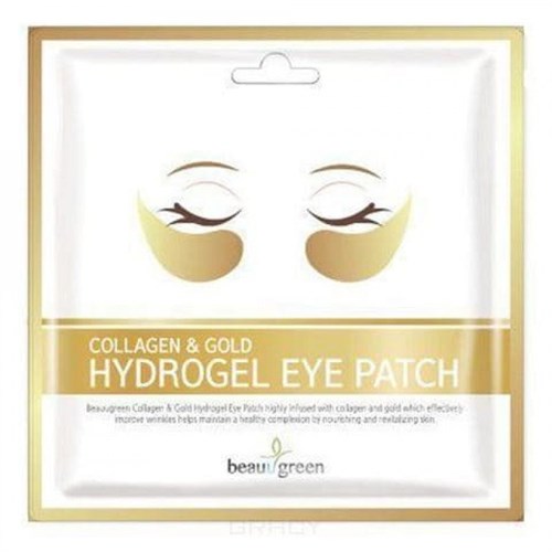 Патчи для глаз гидрогелевые Beauugreen Collagen & Gold Hydrogel Eye Patch 1pair  4гр - фото 10963