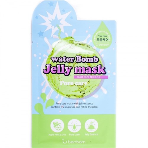 Маска для лица с желе, сужающая поры Berrisom water Bomb Jelly mask - Pore care - фото 11365