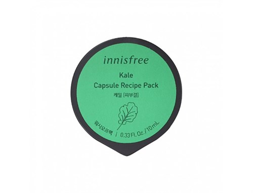 Смываемая смягчающая маска с листовой капустой Innisfree Capsule Recipe Pack #Kale - Wash Off Pack - фото 11409