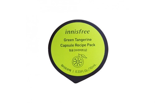 Смываемая капсульная маска с зеленым мандарином Innisfree Capsule Recipe Pack #Green Tangerine - Wash Off Pack - фото 11416