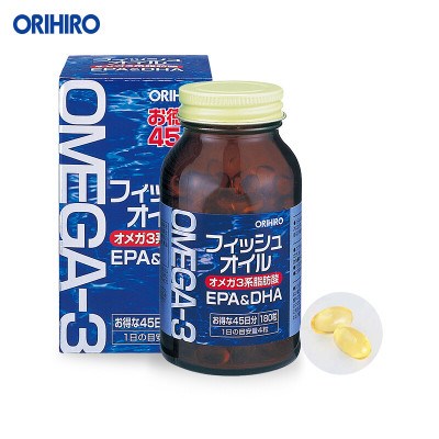 Биологически Активная пищевая добавка Омега-3 (DHA+EPA) ORIHIRO 180 капсул на 45 дней - фото 11732