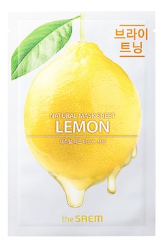 Маска тканевая с экстрактом лимона The Saem Natural Lemon Mask Sheet - фото 12252