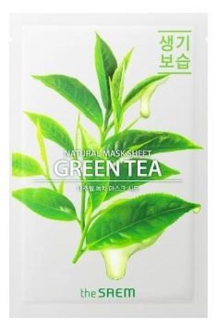 Маска тканевая с экстрактом зеленого чая The Saem Natural Green Tea Mask Sheet - фото 12256