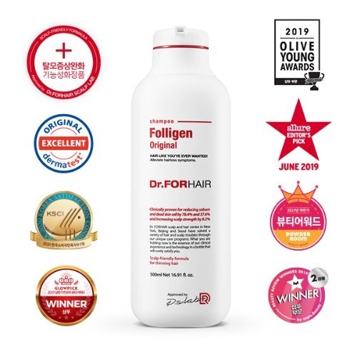 Бессульфатный восстанавливающий шампунь против выпадения волос протеиновый Dr. Forhair Folligen Shampoo (Уплотнение волоса) 300 мл - фото 12476