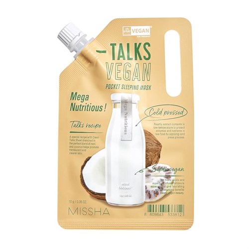 Ночная питательная маска MISSHA TALKS VEGAN SQUEEZE POCKET SLEEPING MASK [MEGA NUTRITIOUS] - фото 14016