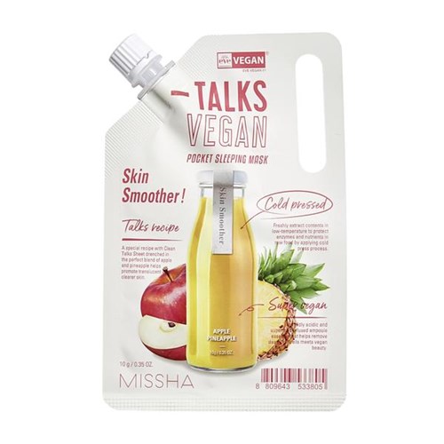 Ночная смягчающая маска MISSHA TALKS VEGAN SQUEEZE POCKET SLEEPING MASK [SKIN SMOOTHER] - фото 14018