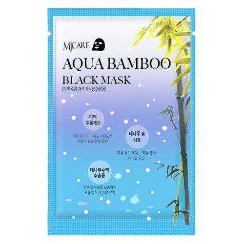 Маска тканевая Черный бамбук MJ Care AQUA BAMBOO black mask 25гр - фото 14320