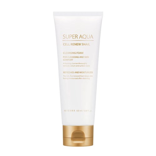 Регенерирующая пенка для умывания с улиточным экстрактом MISSHA SUPER AQUA CELL RENEW SNAIL CLEANSING FOAM - фото 14571