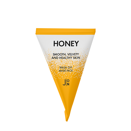 Маска для лица смываемая для яркости кожи J:ON Honey Smooth Velvety and Healthy Skin Wash Off Mask Pack 5мл пирамидка - фото 14742