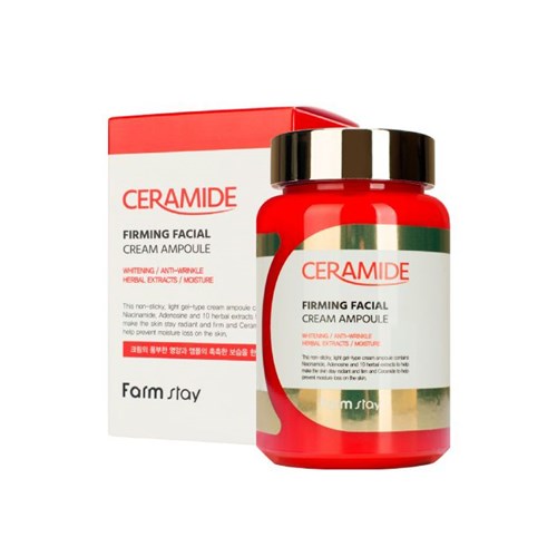 Укрепляющая ампульная гель-сыворотка с керамидами FARMSTAY Ceramide Firming Facial Cream Ampoule 250ml - фото 14783