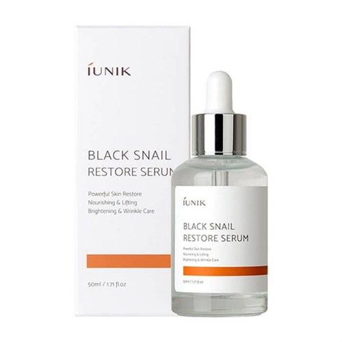 Сыворотка с муцином улитки IUNIK Black Snail Restore Serum 50 мл - фото 14787