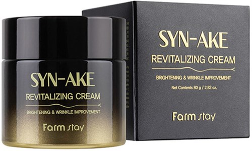 Лифтинг-крем со змеиным пептидом Syn-Ake FarmStay Syn-Ake Revitalizing Cream 80мл - фото 14849