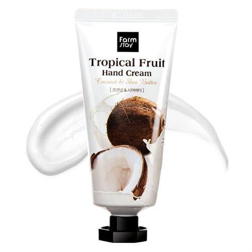 Крем для рук с кокосом и маслом ши FarmStay Tropical Fruit Hand Cream Coconut & Shea Butter - фото 15044