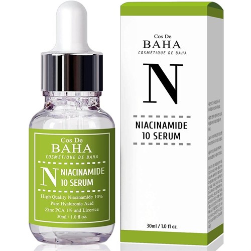 Сыворотка противовоспалительная с ниацинамидом 10% и цинком 1% Cos De BAHA Niacinamide 10 Serum 30ml - фото 15344