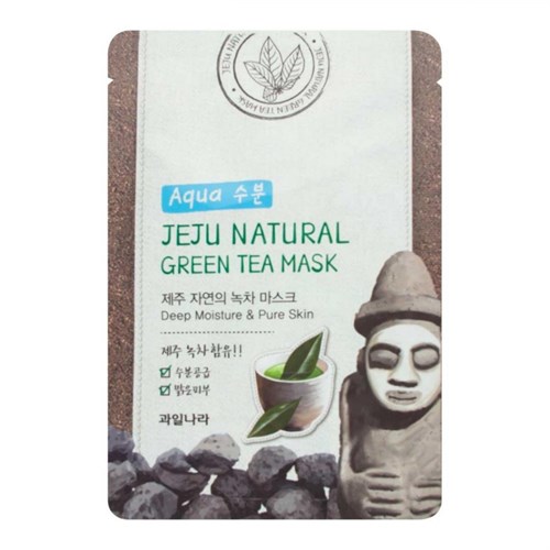 Маска для лица успокаивающая Welcos Jeju Nature's Green Tea Mask - фото 15410