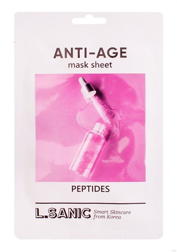 Тканевая маска антивозрастная с пептидами L.Sanic Peptides Anti-Age Mask Sheet, 25мл - фото 15417
