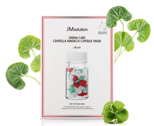 Успокаивающая целлюлозная маска с центеллой азиатской JM SOLUTION DERMA CARE CENTELLA REPAIR CAPSULE MASK - фото 15448