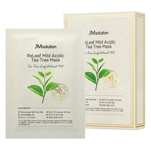 Противовоспалительная маска с чайным деревом JM Solution Releaf Mild Acidic Tea Tree Mask - фото 15451