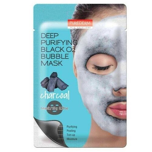 Маска тканевая кислородная с углем EYENLIP DETOXIFYING BLACK O2 BUBBLE MASK CHARCOAL 20гр - фото 15511