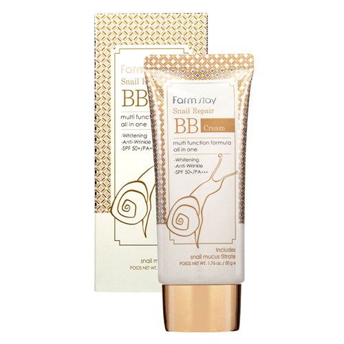 Восстанавливающий BB крем с муцином улитки FARMSTAY SNAIL REPAIR BB CREAM 50г - фото 15817