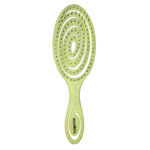 Расческа био для волос SOLOMEYA подвижная ЗЕЛЕНАЯ Solomeya Detangling bio hair brush Green, 1 шт. - фото 15866