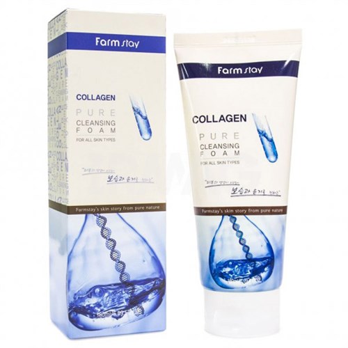 Пенка очищающая с коллагеном FarmStay Collagen Pure Cleansing Foam 180мл - фото 15922