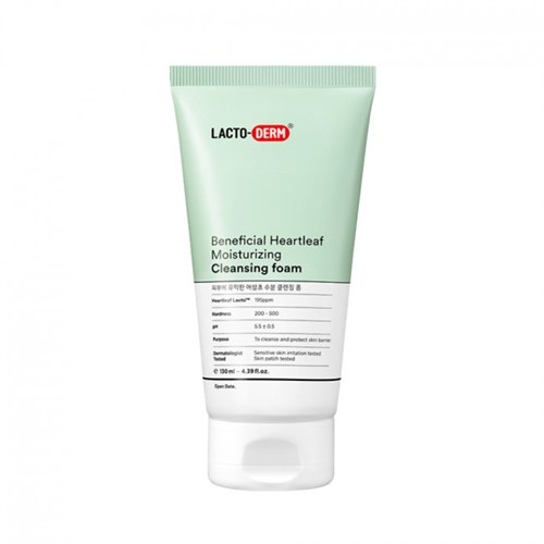 Увлажняющая пенка для умывания LACTO-DERM BENEFICIAL MOISTURIZING HEARTLEAF CLEANSING FOAM 130ML - фото 16176