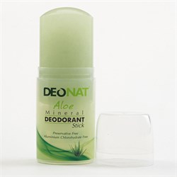 Минеральный дезодорант-кристалл Deonat с экстрактом алоэ 100г (овальный стик, выдвигающийся) - фото 6904