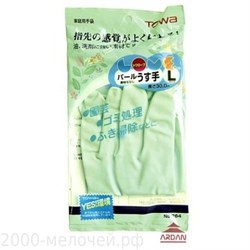 Виниловые перчатки TOWA без покрытия внутри (L/голубой) - фото 7437