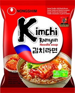 Лапша "Kimchi Ramyun" со вкусом кимчи, 120гр (мягк.уп) - фото 7768