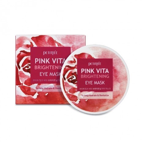 Осветляющие интенсивно увлажняющие патчи Petitfee Pink Vita Brightening Eye Mask - фото 9303