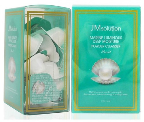 Пудра для умывания энзимная с жемчугом JM solution Marine Luminous Deep Moisture Powder Cleanser 30шт - фото 9822