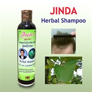 Лечебный тайский шампунь для роста и против выпадения волос Jinda Herbal Hair Shampoo Fresh mee-leaf+Butterfly Pea, 250 мл