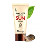 Крем для лица солнцезащитный SPF 50+++ с экстрактом улитки SECRET SKIN SNAIL+EGF PERFECT SUN CREAM 50мл