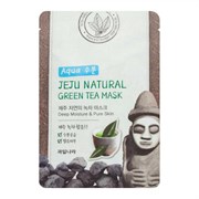 Маска для лица успокаивающая Welcos Jeju Nature's Green Tea Mask
