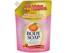 Крем-мыло для тела NIHON Wins Body Soap peach с экстрактом листьев персика и богатым ароматом МУ с крышкой 1000мл