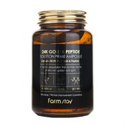 Омолаживающая сыворотка с пептидами и золотом FarmStay 24K Gold & Peptide Solution Prime Ampoule 250ml