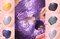 Очищающая глиттерная маска-пленка Purederm Galaxy Diamond Glitter Violet Mask - фото 8711